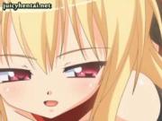 Blonde anime hottie with huge boobs