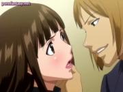 Big boobed anime babe gets licked