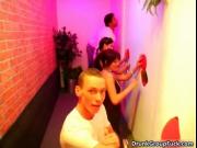 This horny dude is licking cunt to this horny blonde ba