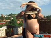 Pregnant Babe Sucks Cock And Gets Banged Outdoors