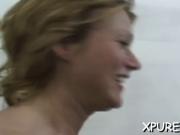 Guy gets a face full of tits