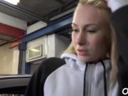 Sweet young gal licked by pold guy