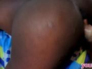 Naughty ebony chick is getting violated from behind by