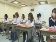 Subtitled Japanese schoolgirls sexual education class