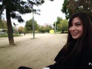 Cutie anal banged from behind outdoor