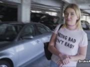 Zelda cocked in a truck parking lot
