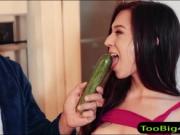 Ariel Grace fucking veggies and big cock