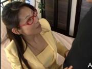 Wicked and wet Japanese blowjob