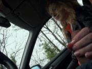 Amateur Nishe pounded in the back seat