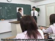 Subtitled CFNM Japan school health class demonstration