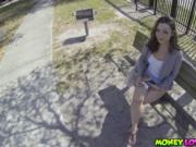 Scarlett Sawyer banged outdoors to make some money