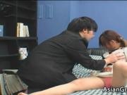 Sexy asian with big breasts home teacher sucks penis an