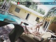 Couple caught fucking on security cam