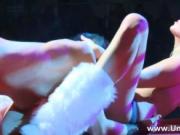 Two exciting babes get on stage to finger and lick each