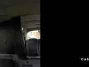 Huge tits British amateur in cab