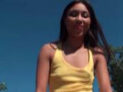 Blowjob in POV with awesome teen sensual latina