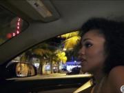 Huge juggs ebony babe Julie Kay picked up and pounded
