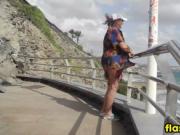 Woman Flashing Ass In Public