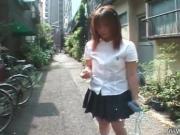 Dirty Asian schoolgirl likes dirty pussy play, so she g