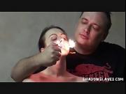 Gruesome fire torture of Emily X in extreme dungeon domination and merciless bdsm of crying slaveslut in burning punishments