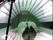 Hidden Cam Hairy Pussy in Solarium