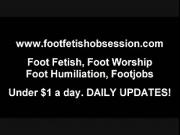 Worship our pedicured toys like a good boy