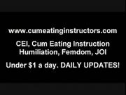 You will learn to love the taste of your own cum CEI