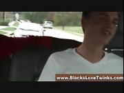 Twink sucking black meat