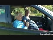 Old bitch gets nailed in the car by a stranger