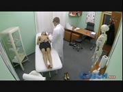 Czech Doctor makes sexy patient with amazing tits squirt for the first time