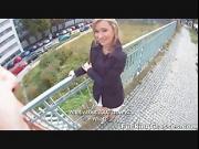 Fucking Glasses - Blonde cutie tricked into outdoor sex