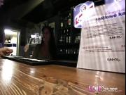 Love Creampie Horny Barmaid gets internal cumshot on the bar table