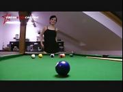 Hot show on the billiard table