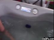 Hot Tub Blowjob By Blonde Teen