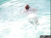 Hot Babe In The Pool