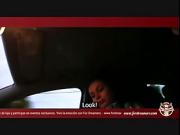 Brunette lady gives a blowjob to a stranger