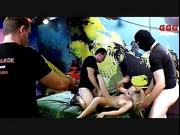 Bukkake whore anal fucked