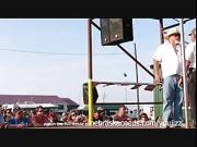 interesting amateur pole stripping contest at a iowa biker rally