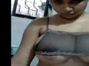 Indian babe shows her huge tits on webcam