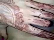 Muslim Henna Hand Plays Pussy