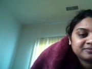 Aunty exposing herself to lover over webcam