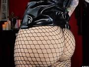 Big ass slave femdom and cumshot