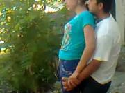 Uzbek young couple outdoor - Khwarezm
