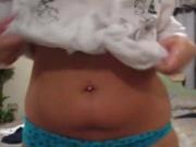 Amateur Solo Teen Chick Shakes Ass & Strips Off