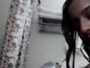 Desi sweet girl self recorded bath video for boyfriend