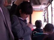 dizzy asian schoolgirl fucked in public bus and on the street