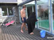 Muslim busty hot maid