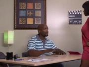 Curvy ebony beauty receives a hot sticky creampie