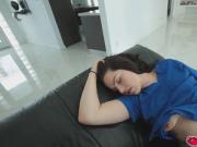 Raven sucked stepbro while he fingers her wet tight pussy