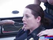 Dirty MILF officers riding black suspect on the street